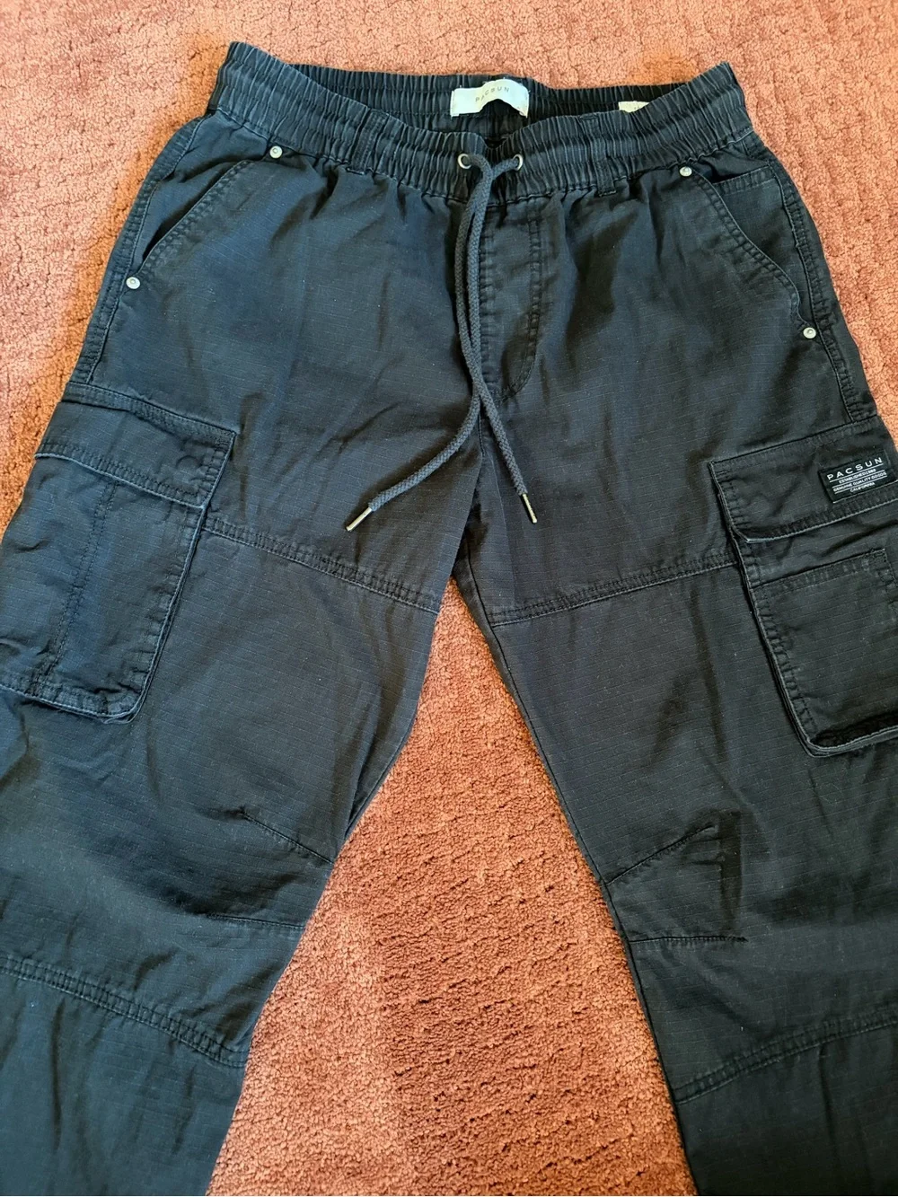 PacSun Men’s Black Relaxed Cargo Joggers